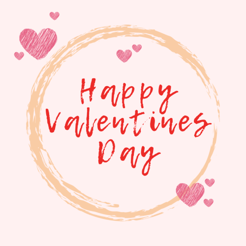 Simple wish card of Happy valentines day.
