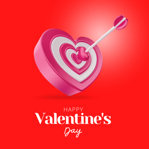 Happy-Valentines-Day-Wishing-Red Color Background 