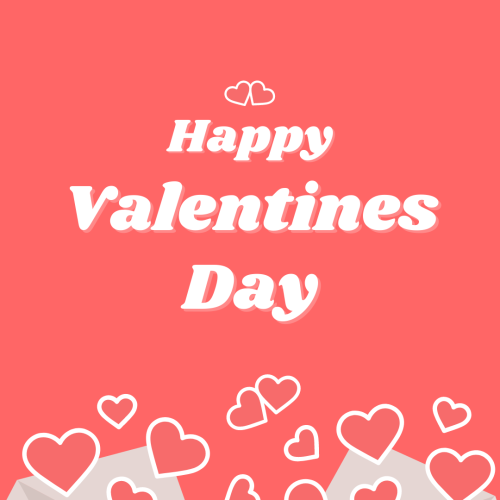 Pink background and white hearts on it, Happy Valentines day.