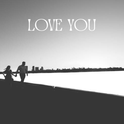 Couple walking on lake side Love you.