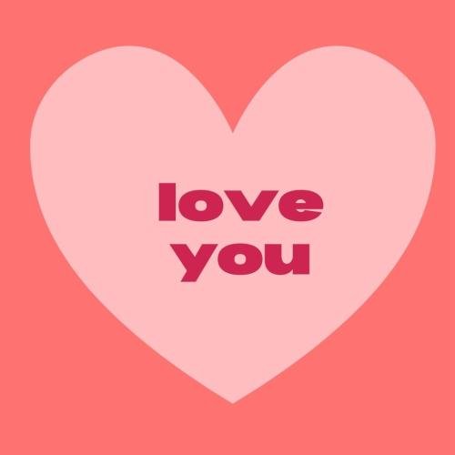 Heart on wish card Love you.