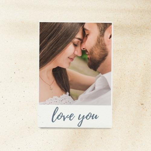 Couple on wish card Love you.