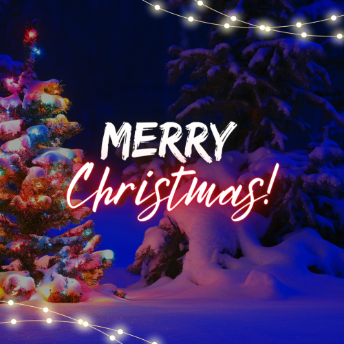 Merry-Christmas, Beautiful Image Card With Snow
