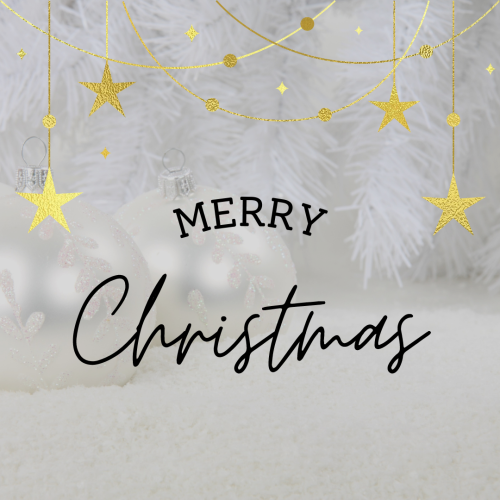 Merry-Christmas, White Color Image Card 