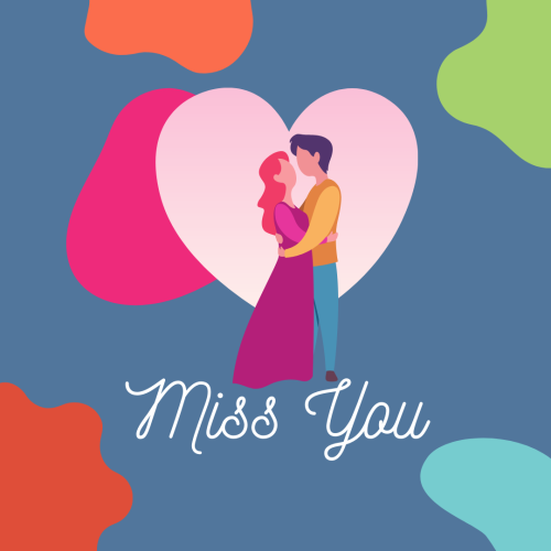 Miss You, a couple character in the center.