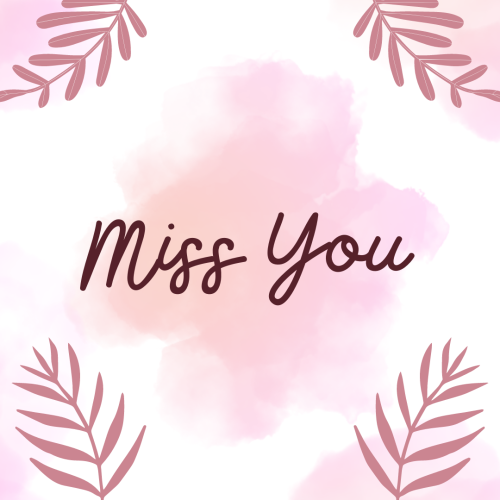 Miss you, wish card.