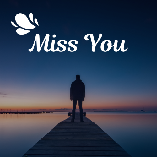 Miss You, a man standing in the center of the ocean.