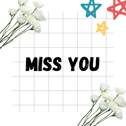 White flowers on a white background, Miss You.