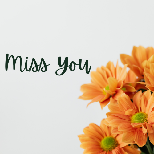 Orange flowers, Miss You.