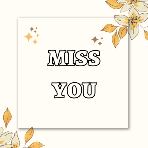 Flower drawing, Miss You.