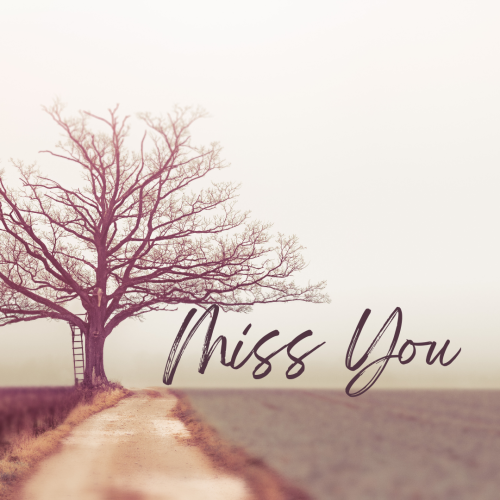 Miss you, a tree on a empty road.