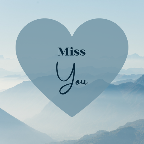 Miss you, wish card on Miss you.