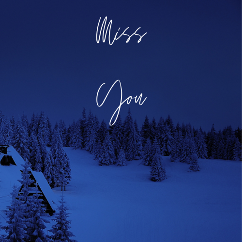 Snow tree covered with snow, Miss you.