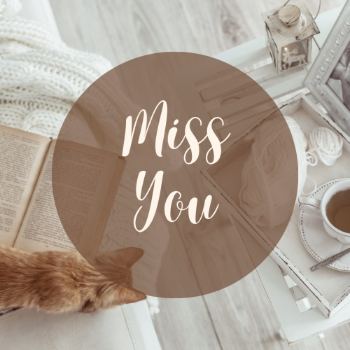 Miss You, elegant wish card of Miss You.