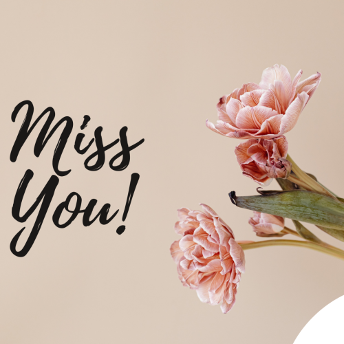 Beautiful wish card design, Miss You.