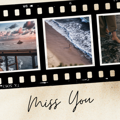 A video strap on wish card, Miss You.