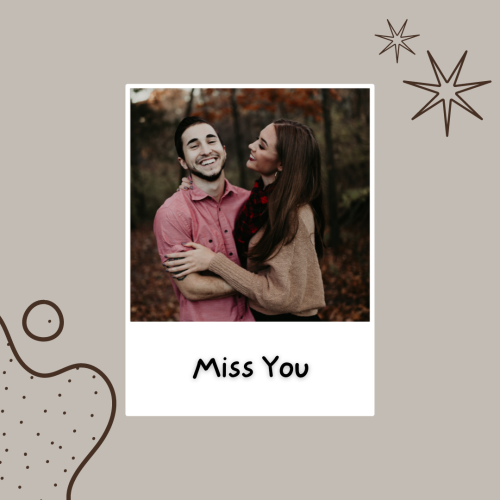 Miss you a boy and girl standing in the forest.