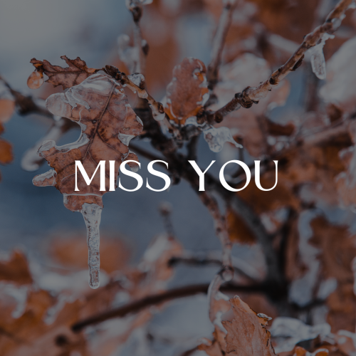 Flowers on background, Miss you.
