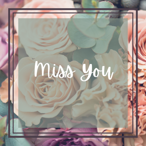 Beautiful flowers on background, Miss you.