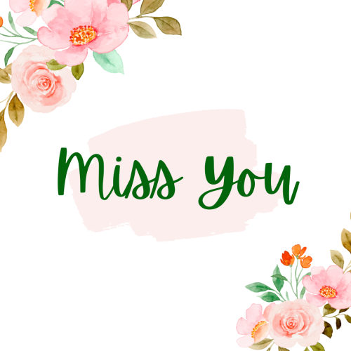 Elegant wish card design, Miss You.