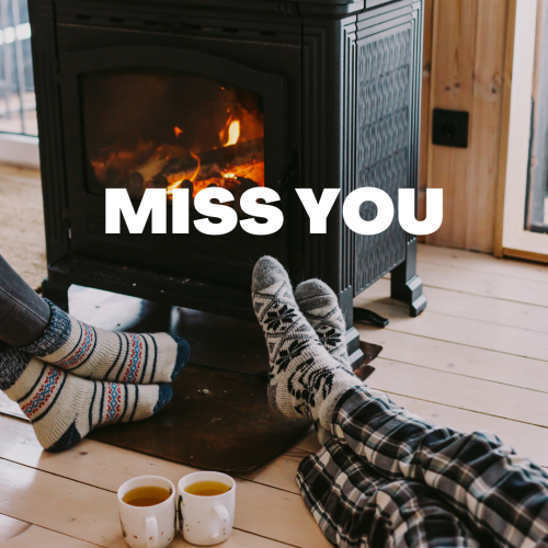 Miss you, a couple enjoying tea.