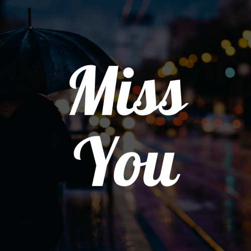 Miss you, a city view in night.