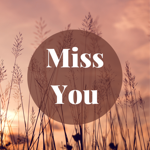 Miss you, an elegant and beautiful wish card.
