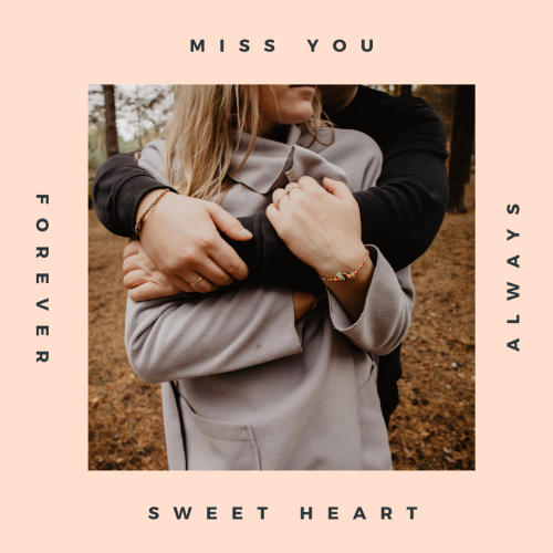 Miss You, a couple hug.