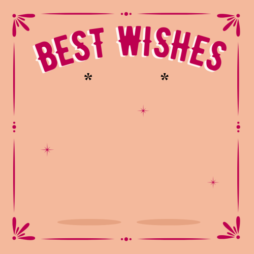 Best wishes, wish card.