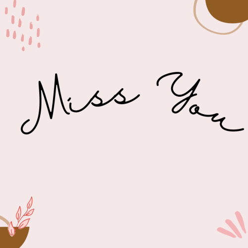 Elegant wish card design, Miss You.