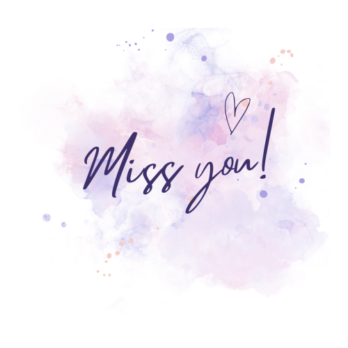 Miss you, simple wish card for a friend.